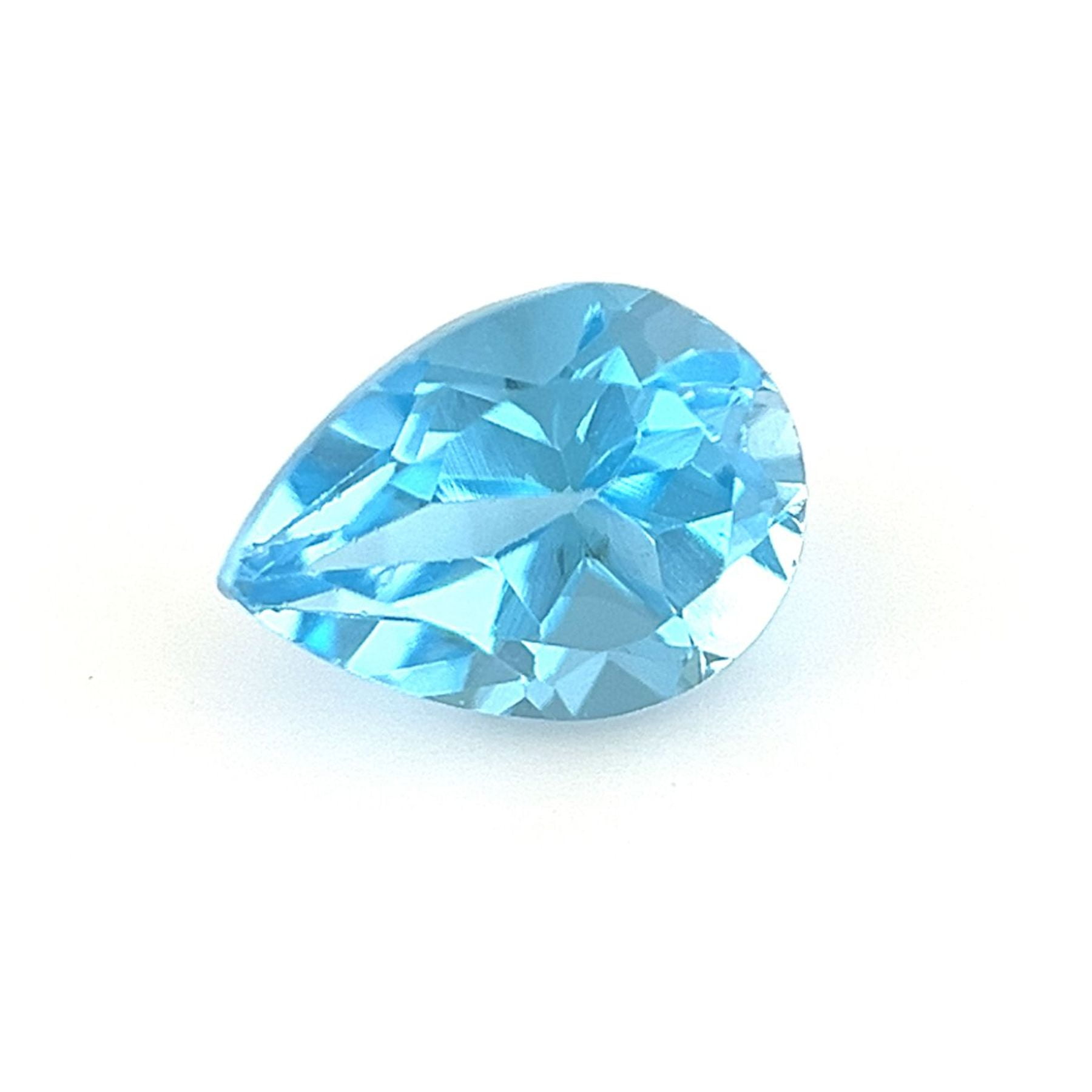Certified Natural 0.75 Carat Swiss Blue Topaz Pear Shape Brilliant Cut 7x5 mm Loose Gemstone December Birthstone