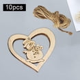 thumbnail image 6 of Abbraccia 10 Pieces Unfinished Wooden Cutouts Christmas Wood Slices Gift Tags Embellishments Unpainted Christmas Decoration for Drawing C, 6 of 10