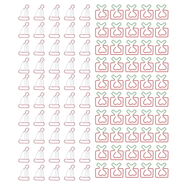 100 clips de papel metálicos de estilo único a prueba de herrumbre resistentes para clasificación de archivos de notas de oficina