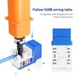 thumbnail image 3 of RJ45 Cat6 Keystone Jacks Slim Profile 1/10/30-Pack, 90-Degree Ethernet Punch Down Keystone Jack Adapter White 10PCS, 3 of 6
