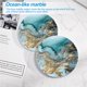 thumbnail image 5 of Billuyoard Posavasos de cerámica de oro azul Base de taza Absorbente Mármol Océano Decorativo Mostrada 4 piezas Billuyoard HA026036-01, 5 of 6