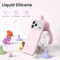 thumbnail image 3 of Compatible with iPhone 17 Pro Max Case 6.9", Slim Liquid Silicone 3 Layers Soft Gel Rubber Shockproof Protective Cover with Anti-Scratch Microfiber Lining-Chalk Pink, 3 of 7