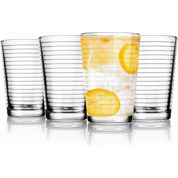 Yumchikel 7 oz Durable & Heavy Bottom Juice Glasses (Set of 4)