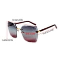 thumbnail image 3 of gafas de sol de las mujeres Gafas De Sol Sin Montura Cuadradas Para Mujer De Moda Gafas De Sol Gris Rojo gris rojo Magideal gafas de sol de las mujeres, 3 of 5