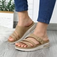 thumbnail image 3 of IUJSOY Womens Platform Sandals Comfort Open Toe Summer Dress Shoes Lightweight Slip on Flats, 3 of 8
