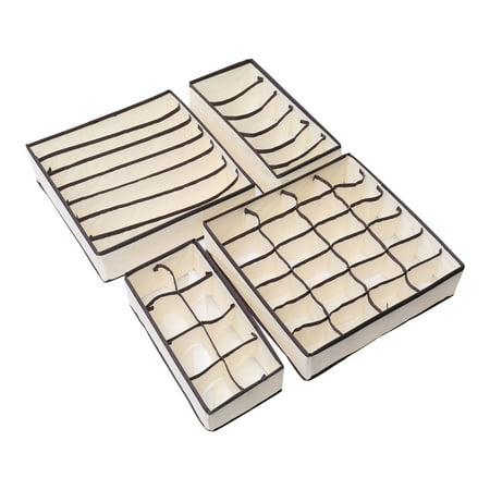 

WOXINDA Closet Pack Bras Underwear Organizer 4 Underwear Socks Divide by for Drawer Ties Housekeeping & Organizers