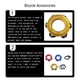 thumbnail image 4 of Adaptador de bloqueo central Wosthever para bicicleta mi.xim Ciclismo Oro, 4 of 6