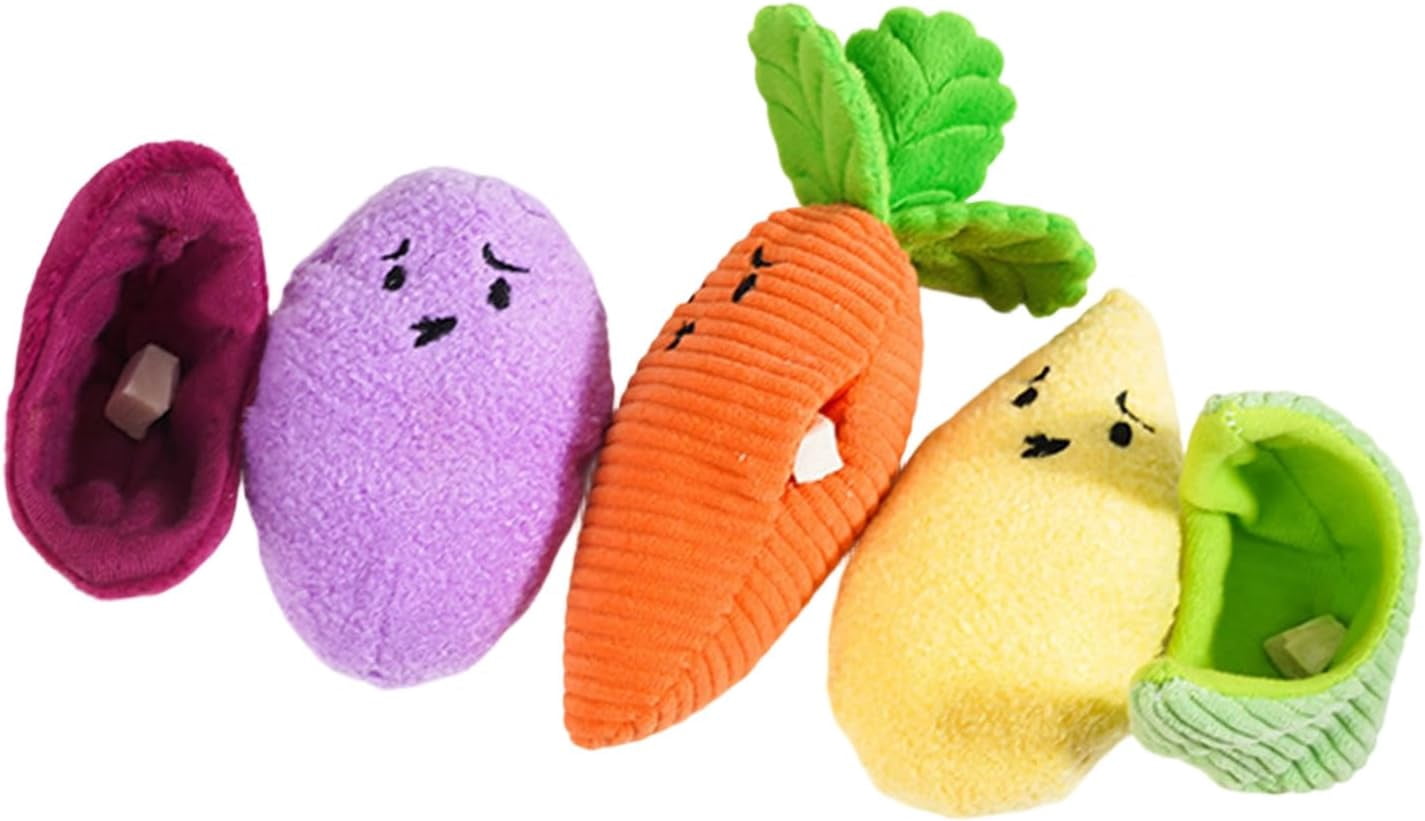 Carrot Dog Toy - Plush Relief Slow Feeder Pad | Mental Stimulation Dog Puzzle Toys - for Pet Puppy Kitten Small Medium Large Boredom Play Travel Home Indoor Outdoor