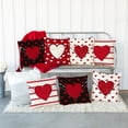 thumbnail image 6 of Valentine''s Day Pillow Covers 20x20 Inch Set of 2 Big Red Hearts Small Red Hearts Decor Black Throw Pillow Covers Valentine''s Day Cushion Case Decoration for Sofa Couch 53D, 6 of 6