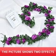 thumbnail image 1 of PVCS Artificial Rose Flower Rattan Wall Hanging Indoor Windin Decoration Fake Flower for Home Decor, 1 of 8