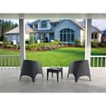 thumbnail image 4 of Luxury Commercial Living 18" Gray Outdoor Patio Wickerlook Square Side Table, 4 of 9