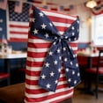 thumbnail image 6 of Memorial Day Saving!4th of July Decorations, Independent Day Chair Covers With Bows Are Perfectly For Party And Holiday Decorations, 6 of 6