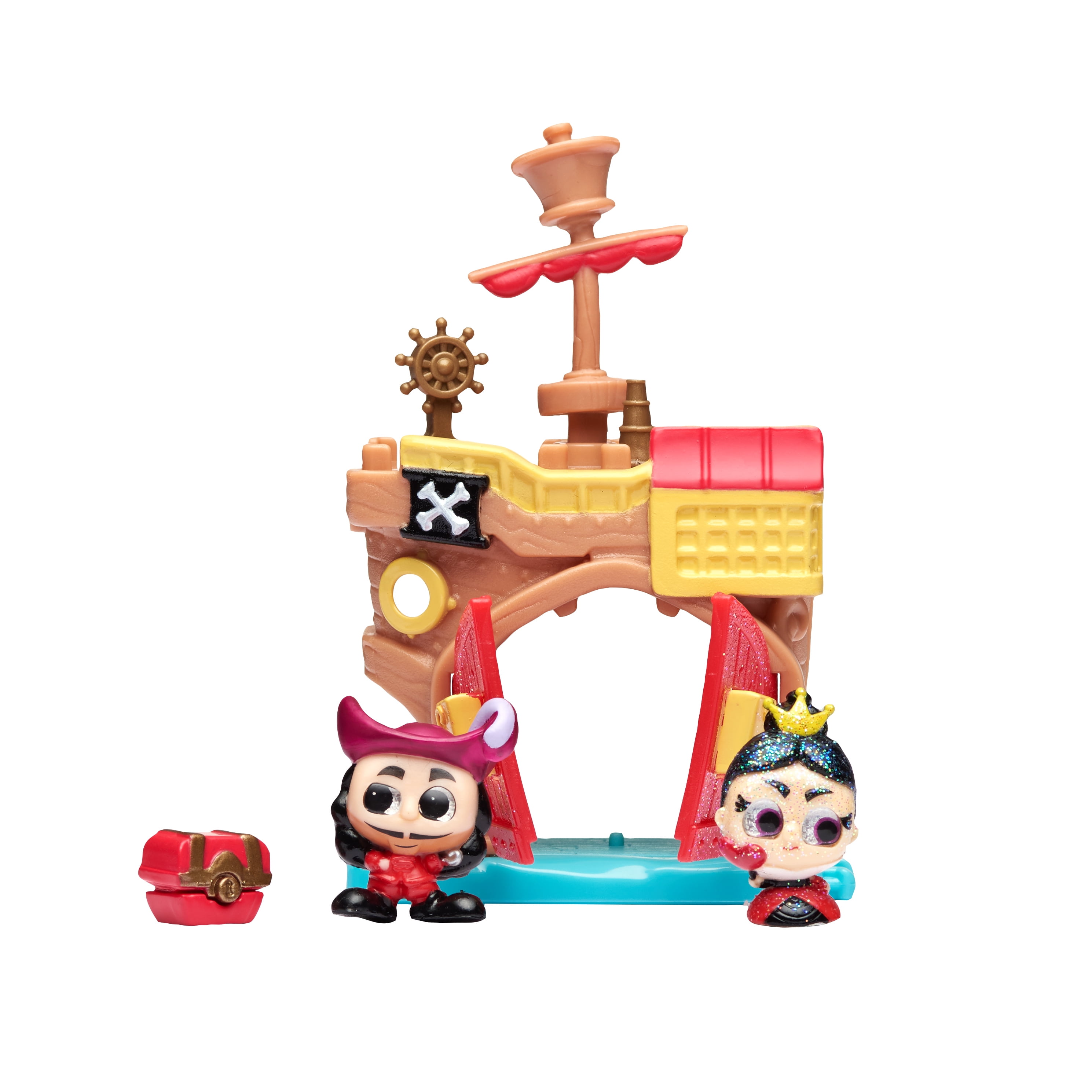 Disney Doorables Mini Stack Playset, Hook's Pirate Ship 