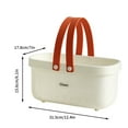 thumbnail image 2 of Bdday Shower Basket Plastic Storage Basket with Handles Storage Bins Shower Storage Organizer for Bathroom, College Dorm, Kitchen, Bedroom, Gym, 2 of 4