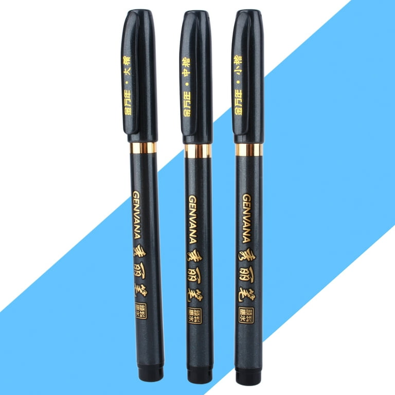 Mgaxyff 3pcs Pen, Chinese Japanese Calligraphy Shodo Brush Ink Pen Writing  Drawing Craft SG 