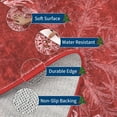 thumbnail image 4 of Memoryfield Christmas Area Rug 8' x 10' Washable with Non Slip TPR Backing, Low Pile Christmas Snowflakes Winter Rugs, Xmas Decoration Carpets for Nursery Bedroom Dining Room, Red, 4 of 9