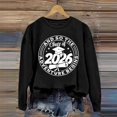 thumbnail image 5 of Women's Sweatshirt Class Of 2026 Graduation Graphic Crew Neck Long Sleeve Pullover Raglan Top Streetwear Hoodie Alternative, 5 of 7