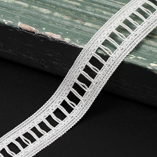 Faggoting Ladder Lace Trim, 5/8" (15mm), 2-Yards, TR-11120 (White)