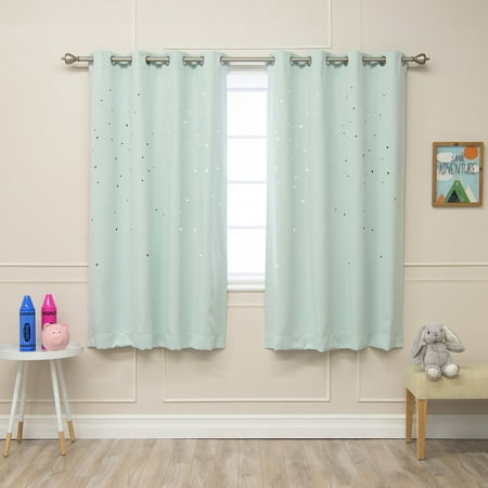 Best Home Fashion Star Punch Blackout Curtain Panel