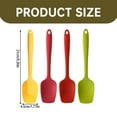 thumbnail image 3 of Uanit Square Head Silicone Spoon Spatula Set, 600ºf High Heat Resistant Food Grade Flexible Rubber Scraper, Integrated Cooking Mixing Baking Kitchen Utensils Set of 4 for Nonstick Cookware, 3 of 9