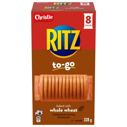 Ritz Whole Wheat Crackers To-Go, Individually Wrapped Crackers - 328g/11.5 oz