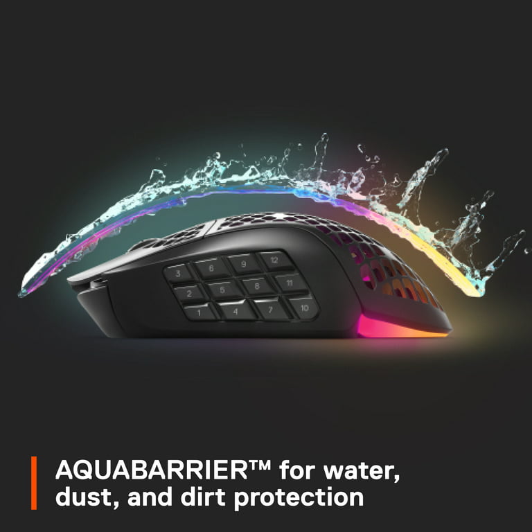 SteelSeries Aerox 9 Wireless Ultra Lightweight Honeycomb Water Resistant  RGB Optical Gaming Mouse With 18 Programmable Buttons