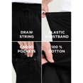 thumbnail image 5 of Men's 6" Elastic Waist Twill Cargo Shorts, Black, M, 5 of 5