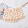 thumbnail image 1 of Pantalones cortos de seguridad de encaje con volantes de verano para mujer, pantalón de protección de princesa Lolita, bragas informales en capas con cintura elástica, ropa interior, 1 of 5