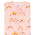 thumbnail image 3 of Wonder Nation Baby Girl Snug Fit Sleep and Play Pajamas, 3-Pack, 12 Months-24 Months, 3 of 4