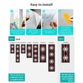 thumbnail image 7 of Window Privacy Film Red Black Stained Glass Window Film Decorative Sun Block Window Cover Southwest Geometric Aztec Farmhouse Tribal Window Clings Static Adhesive Sticker for Bathroom 35.4"x78.7", 7 of 7