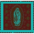 thumbnail image 2 of Wiley, Marta 16x15 Black Ornate Wood Framed with Double Matting Museum Art Print Titled - Virgin Mary Teal and Brown, 2 of 4