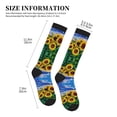 thumbnail image 4 of Rateoe Landscape With Sunflowers Compression Socks for Women and Men 20-30mmHg-Circulation Support Socks Knee High Nurse Pregnant Running Medical and Travel Athletic, 4 of 7