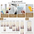 thumbnail image 6 of Watercolor Flowers Window Privacy Film, Retro Botanical Blooms Floral Butterfly Static Cling UV Sun Blocking Tint Film Heat Control Windows Films for Bedroom Bathroom, Window Stickers 35.4"x78.7", 6 of 7