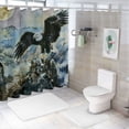 thumbnail image 7 of Orinice Bald Eagle Bathroom Decor Set - Colorful Luxurious Graphic Print Polyester Fabric Shower Curtain Set with Hooks 60x72, 7 of 7