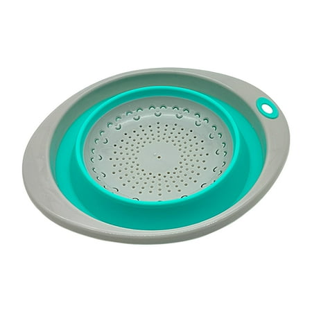 

JuJiay Drain Basket Draining Food Grade Useful Folding Drain Basket Fruit Vegetable Washing Basket