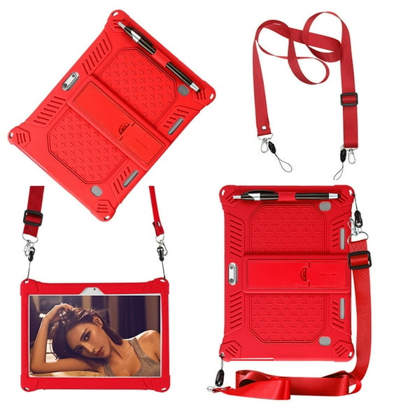 GJX 10.1 Inch android Tablet Case Portable Design 10 Inch Tablet Case Silicone Material 10.1 Inch Tablet Case Red
