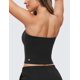 thumbnail image 2 of Remera CRZ YOGA Butterluxe sin tirantes doble capa negra Talle S, 2 of 6