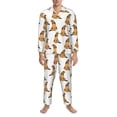 thumbnail image 3 of Lsque German Shepherd Dog Pattern Long Sleeve Pajama Set for Men - Soft 2-Piece Sleepwear and Loungewear Set with Pockets, Comfy Nightwear-Large, 3 of 7