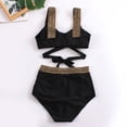 thumbnail image 4 of RUTAYY Women's Bikini Sets 2 Piece Swimwear Crisscross Tankini Tops with High Waisted Bottoms Beach Pool Swimsuit, 4 of 7