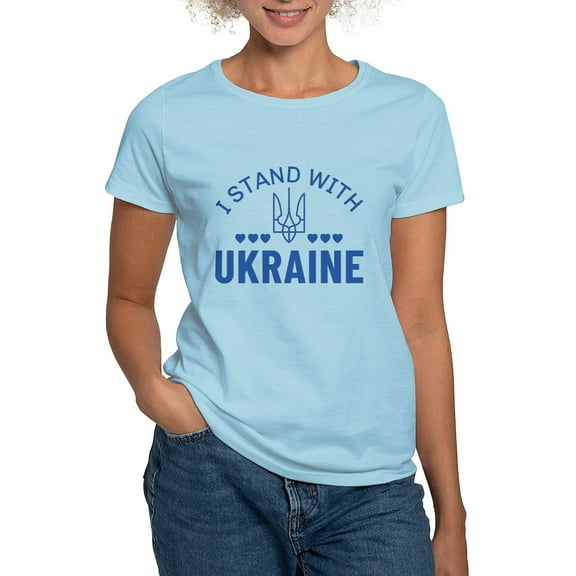 CafePress - I Stand With Ukraine Women's Light T Shirt - Women's Classic T-Shirt
