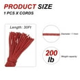 thumbnail image 2 of Uxcell 30Ft Braided Paracord Line, 200lb 1.1mm Diameter Multipurpose Utility Cord Rope Wind Chime String Kite Line Flame Resistant for Camping, Hot Air Balloon, Outdoor Survival, Red, 2 of 5