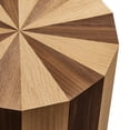 thumbnail image 5 of Twirl Two-Toned Wood Veneer Side Table in Oak Walnut, 5 of 8