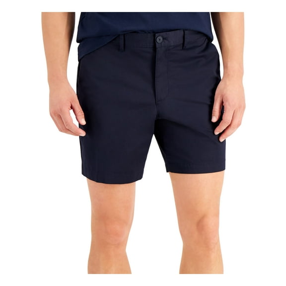 MICHAEL KORS Mens Navy Flat Front, Shorts 34 Waist