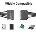 thumbnail image 5 of 2X Divisor de Alimentación de 15 Pines 1 A 5 Disco Duro HDD SSD Cable de Alimentación Cable de Extensión Cable de Expansión de Disco Duro, 5 of 5