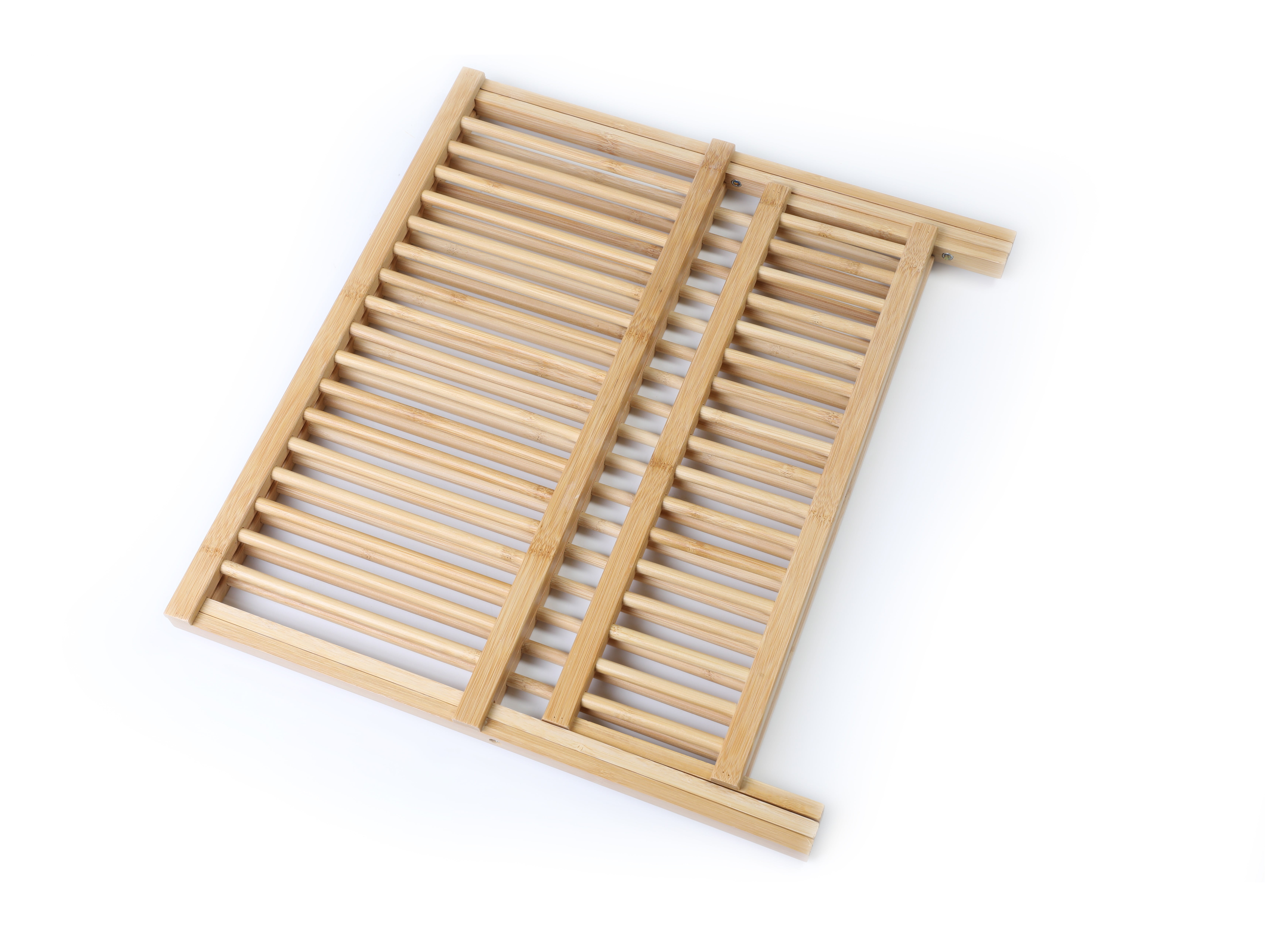 Hastings Home Dish Drying Rack- Folding Natural Bamboo Kitchen Essentials  Countertop Drainer and Organizer for Dinne…