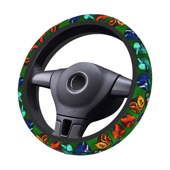 Ben-10 Steering Wheel Cover Elastic Stretch Breathable Vehicle Steering Wheel Protector Car Interior Accessories