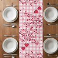 thumbnail image 6 of Valentine's Day Table Runner - 48 Inch Long, Kitchen Dining Table Runner Dresser Scarves, Funny Dogs Love Roses Spring Pink Plaid Farmhouse Decor for Coffee Tables Wedding Party Banquet, 6 of 8