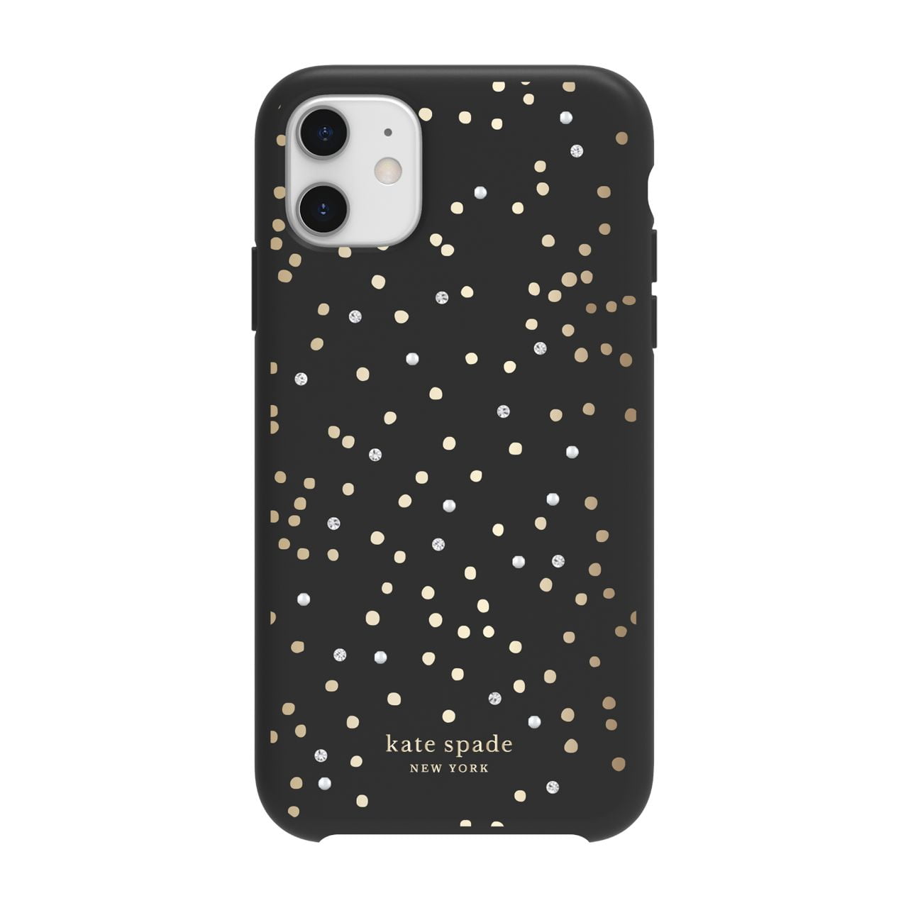 Kate Spade Protective Hardshell Case Black Disco Dots for iPhone 11