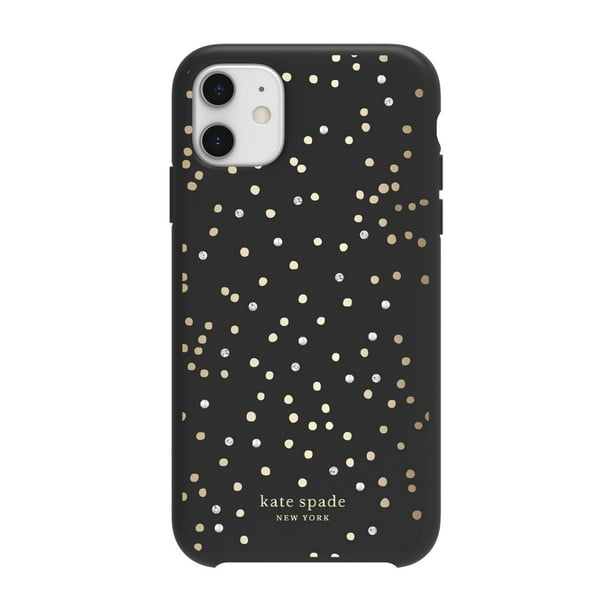 Kate Spade Protective Hardshell Case Black Disco Dots for iPhone 11