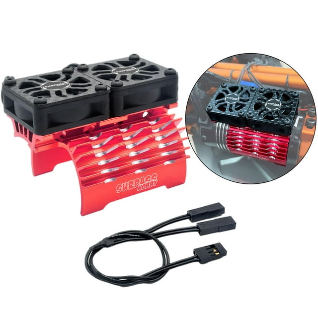 Ventilador de refrigeración de Motor sin escobillas para coche 8,4 27000 RPM 40mm para accesorios de actualización modelo rojo Hugo Disipador de calor RC